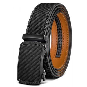 BULLIANT Ceinture Homme, Ceinture Automatique en Cuir pour Hommes Largeur 35mm Cadeau Box,Taille Ajustable (Noir,140cm/42-48" taille r&eacute;glable) (Bulliant, neuf)