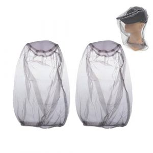 XPEX 2 Pièces Midge head net Filet de Tête de Moustique Moustique Protection de Tête Filet avec Sac de Transport Anti-Moustique Chapeau Masque pour Camping Jungle Randonnée l'escalade Équipement (UAB "DAFUHUA LT", neuf)