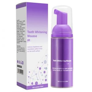 Rostblant Dentifrice blanchissant, dentifrice violet dents blanches, dentifrice correcteur Mousse violet, élimine les taches de fumée, éclaircit les dents, rafraîchit l'haleine (QunF-EU, neuf)
