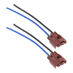 YINETTECH Lot de 2 prises d'ampoule de phare HB3 HB4 9005 9006 - Faisceau de câblage à 2 broches - Connecteur de réparation pour phare antibrouillard - 12 V - 15 cm (E-NETTECH, neuf)