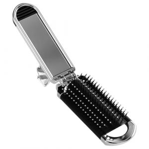 Brosse de voyage pour femme - ABS/PTR Nylon 8,07 x 1,57 x 0,98 pouces | Brosse de massage des cheveux pliable, peigne d&eacute;m&ecirc;lant avec miroir, brosse &agrave; cheveux au format de poche | Porte-monnaie de (wudbace, neuf)
