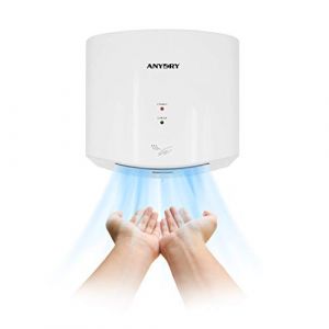 anydry 2630S sèche-Mains Compact, sèche-Mains électrique, Commercial ou Domestique, sèche-Mains Automatique à Grande Vitesse, sèche-Mains pour Toilettes.Logement ABS.1400-1650W.(Blanc) (anydry Hand Hygiene Guard, neuf)