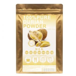 Plant Gift 100% Pure Natural Durian Powder 榴莲粉 Poudre, lyophilisée, poudre de jus de durian, sans gluten, lyophilisée Durian | 100 g de poudre de fruits Durian non transgénique et végétarienne (PlantGift, neuf)