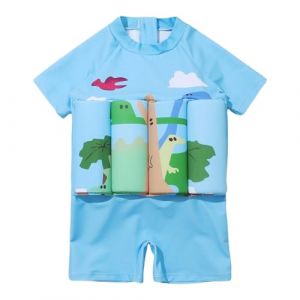 Gilet Natation bébé, Maillot De Bain Bouée Intégré Bebe Fille Flotteur Piscine Bébé Garçon Bouee Flottant Enfant Gilet Natation Sauvetage Flottaison Plouf Dinosaure Brassard Garcon Bleu (VAN MIA, neuf)