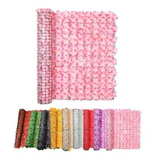 G&eacute;n&eacute;rique Haie Artificielle Mur Vegetal Artificiel Exterieur 50cm 100cm 200cm 300cm Brise-Vue pour Balcon Et Cl&ocirc;ture Ext&eacute;rieure 100 Pcs Serre Cable Plastique(Rose,100x300cm/3.3x9.8ft) (HLLMYGS, neuf)