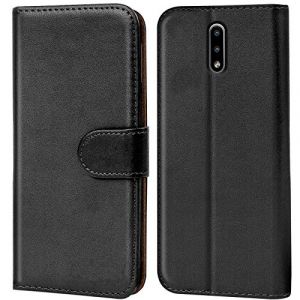 Verco Coque pour Nokia 2.3, Housse Portefeuille pour Nokia 2.3 Etui en Cuir Synth&eacute;tique Fonction Stand Case, Noir (ATS-Discounter, neuf)
