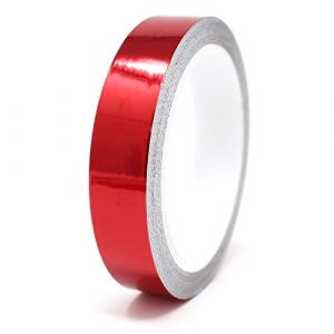 Finest Folia Bandes adhesives décoratives pour auto voiture moto bateau modélisme nombreux coloris longueur 8,5m ruban adhésif (Chrome rouge, 3mm) (Finest-Folia, neuf)