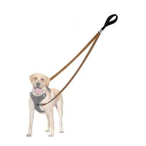PetBonus Laisse Anti-Traction pour Chien, Double Laisse Anti-Traction r&eacute;fl&eacute;chissant, pour l'entra&icirc;nement et la Marche, pour Chiens de Grande Taille et Moyenne (Marron) (PetBonus EUR, neuf)