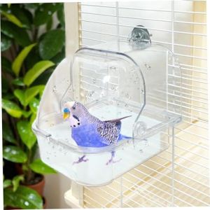 Cage de bain d'oiseaux, bain d'oiseaux pour cage Clean pour nettoyer Bathtub accessoires d'oiseau 3,9x5,5x4.7 Perkeet Bath Bath Baignage de bain d'oiseaux avec conception de tiroir pour perroquets, m (yunchengshiyanhuquxiongxueshangmaoyouxiangongsi, neuf)