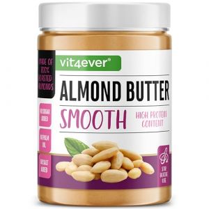 Beurre d'amande Smooth - 1kg de beurre d'amande naturel sans additif à base de 100% d'amandes blanchies - High Protein - Purée d'amande crémeuse sans sel, huile ou graisse de palme ajoutés - Vegan (LifeBalance Trading Supplements, neuf)