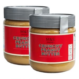 M & S Beurre de cacahuète Crunchy 340 g | Lot de 2 (The Marvellous Group, neuf)