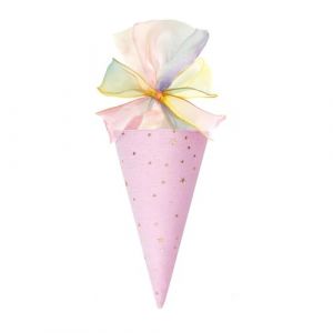 Cornet d'&eacute;cole personnalis&eacute; pour fille - Sac cadeau d'&eacute;cole avec fermeture en feutre - Petit sac &agrave; sucre - Pour &eacute;tudiants (Luckytrio, neuf)