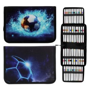 GmeDhc Trousse &agrave; crayons pour gar&ccedil;ons, trousse d'&eacute;cole, trousse d'&eacute;colier, trousse d'&eacute;cole pour gar&ccedil;ons, Ballon de football B, Fashion (GmeDhc, neuf)