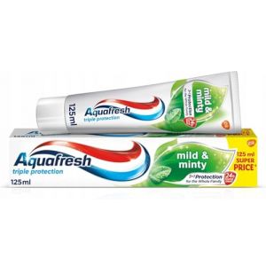 Aquafresh Lot de 3 tubes de p&acirc;te &agrave; dents triple protection douce et minty 125 ml (Nikilko2017, neuf)
