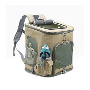 PETCUTE Sac &agrave; Dos de Transport pour Chien,Pliable Sac &agrave; Dos pour Chien avec Structure M&eacute;tallique,Bandouli&egrave;re R&eacute;glable,Respirant Sac a Dos Chat avec Amovible Tapis en Laine Jusqu'&agrave; 10 Kg (LIGO S.R.L., neuf)