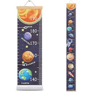 Hifot Toise Murale Enfant Cosmos, Tableau de Croissance Enfants Dessin anim&eacute; Toile mur Pendaison R&egrave;gles, Unicorn Decoration Chambre Bebe Fille Gar&ccedil;ons 190 cm * 20 cm (XOSRT, neuf)