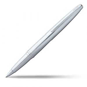 CROSS ATX - Stylo roller chrome avec attributs plaqu&eacute;s chrome / stylo convertible - &Eacute;crin classique et recharge roller noire incluse (Europens, neuf)