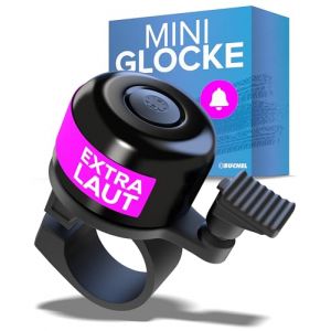 B&Uuml;CHEL Mini Sonnette de v&eacute;lo Noire - 35 mm - pour Tous Les Types de guidons - Jusqu'&agrave; 100 DB - Pivote &agrave; 360&deg; - pour v&eacute;lo, Poussette, Scooter &eacute;lectrique - Sonnette de v&eacute;lo (KLB Trade GmbH, neuf)