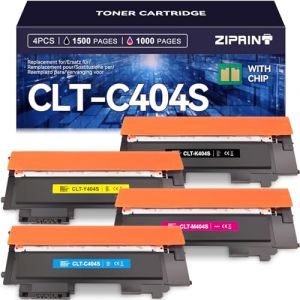 ZIPRINT 4 Multipack Toner Compatible Samsung CLT-K404S Samsung CLT-P404C CLT-Y404S CLT-P404C CLT-C404S Para Samsung Xpress c480fw Toner C430 C430W C480FW C480W C480 C48X C43X C480FN (PRINTSANT Co., LIMITED, neuf)