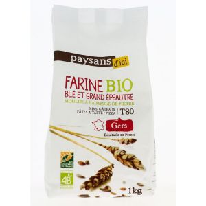 Farine de Bl&eacute; et Grand &Eacute;peautre T80 bio & &eacute;quitable (NOS MEILLEURES COURSES, neuf)