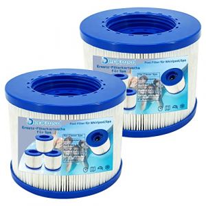 Denkmsd Lot de 2 Filtre de Spa a Visser, Filtre pour Clever Spa, Cartouche Filtre à Vis pour Spa Gonflable Pas De Vis 60mm, Cartouche Filtre pour Spa, Filtre Spa lumix, Compatible pour Cosy Spa (JIACUI-EU, neuf)