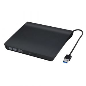 DUTTY Lecteur CD/DVD externe, graveur de CD portable USB 3.0 +/- RW CD ROM lecteur DVD externe, adapté pour ordinateur portable de bureau, graveur de ROM, compatible avec Windows 7/8/10/11, Linux, (DUTTY EU, neuf)