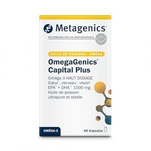 Metagenics OmegaGenics Capital Plus - Om&eacute;ga-3 EPA & DHA - Soutien du C&oelig;ur, du Cerveau et de la Vision - 60 G&eacute;lules (Metagenics EMEA, neuf)