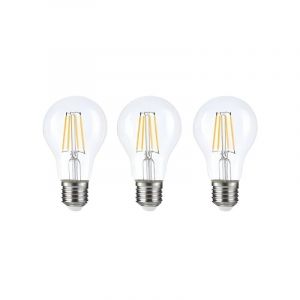 SILAMP Pack de 3 Ampoules LED E27 A60 3.8W Filament Classe &Eacute;nerg&eacute;tique A 210lm/W - Blanc Chaud 2300K - 3500K (SILAMP FR, neuf)