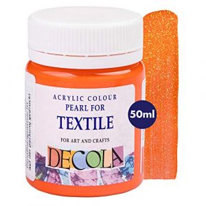 Decola — Peinture Textile Orange Paillette 50ml | Teinture à Haute Teneur en Pigments | Fabriqué par Nevskaya Palitra (ZI.ARTSHOP, neuf)