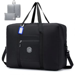 BAGZY Bagage Cabine 55x40x20 Ryanair Sac Voyage Cabine Pliable 45L Sac Bagage 55 x 40 x 20 cm Lufthansa Sacs de Sport Sacs Weekend Homme Femme Grande Cabine Avion Valise Organisateur Voyage (Noir) (BAGZY, neuf)