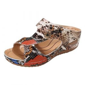 Sandales Femme Sandales Orthopédiques Hallux Valgus De Sport Et D'extérie Claquette Femme Été Chaussure Été De Marche Avec Support La Voûte Plantaire Et Massage Confortable (Multicolour, 42) (CHEngER, neuf)