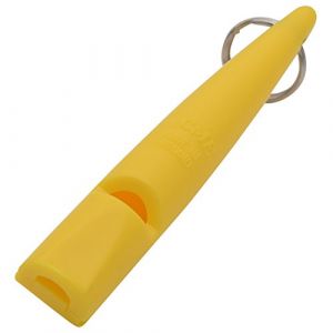 ACME Sifflet pour chien n° 211,5 avec instructions (français non garanti) – L'original d'Angleterre : fort et large (jaune) (ROMNEYS, neuf)