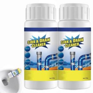 Lanoxie D&eacute;boucheur Pro,Deboucheur Evier Nettoyant Puissant Canalisation,Deboucheur Canalisation,Nettoyant Canalisation,En Cas D'eau Stagnante - Cuisine,Salle De Bains,Toilettes,Siphons De Sol (2PC) (FEIBAO&-Wu, neuf)