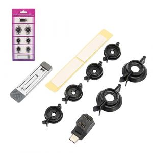 Ensemble de Protections pour Joystick Steam Deck avec 6 Caches de Fixation à Bascule, 1 Béquille, 1 Adaptateur USB C 90°, Kit de des Bascules pour Manettes Steam Deck, (Dpofirs, neuf)