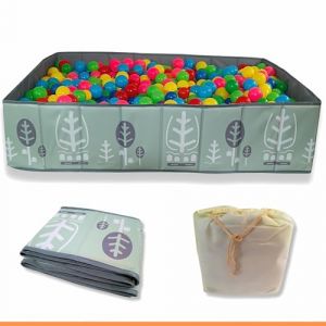 RUGUIES- Piscine à balles pour Enfants et bebés- Piscine à Boules rectangulaire Pliable pour garçons- Aire de Jeu Portable- pour l'intérieur et l'extérieur- XXL 120x90x30cm (balles Non incluses) (RUGUIES, neuf)