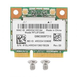 Carte R&eacute;seau sans Fil RTL8723AE, Adaptateur WiFi WLAN Half Mini PCI-E (PCI Express), 802.11n + Adaptateur Nework Bluetooth 4.0 pour Ordinateurs Portables (Pusokei, neuf)