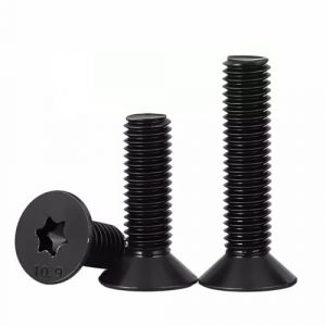 FandWay 75 Pièces Vis à Métaux Tête Torx (ISR/TX),Acier Au Carbone 10,9 Noir Vis à Tête Fraisée DIN 965 M6x12/16/20/25/30mm Vis à Tête Plate Entièrement Filetées Avec 1 Clé T30. (FandWay, neuf)