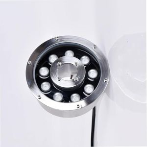LXXW Lumière D'étang sous-Marine Lampe de fontaine submersible à anneau RVB, éclairage LED étanche à changement de couleur, projecteur de paysage submersible Lumières paysagères à LED au sol(6W(12V)) (All one's wishes come true, neuf)