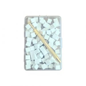 Lot de 100 pinceaux à ongles avec stylo de préhension - En coton - Légers - Pour femmes et filles - Blanc/coloré (yuzimeizhuang, neuf)