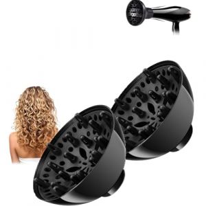 Diffuseur Cheveux Bouclés,2025 Nouveau Diffuseur Pour Sèche-cheveux,Buse Diffuseur De Sèche-cheveux,Embout Diffuseur Seche Cheveux,Accessoire De Diffuseur De Cheveux,Diffuseur Cheveux Universel (2PC) (9suYzi, neuf)