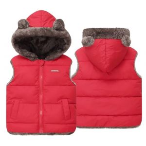 SEAUR Gilets Garçons Filles Doudoune Veste Duvet Doudoune sans Manche Chaude à Capuche Blouson Interieur Polaire Enfants Hiver 2-3Ans (HUIXINEU, neuf)