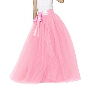 PINTUTU Jupe Longue Tulle Femme Vintage Jupes Tulles Deguisement Tutu de Danse Jupe Tutu Bouffante Adulte Jupon Long Mariage Princesse Tutu Ballet Classique Mariage Cadeau Femme (PINTUTU SEXY, neuf)