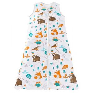Chilsuessy Gigoteuse Bébé Pyjama d'été sans Manches 100% Coton Tog 0.5 (130/ Hauteur Bébé 130-150CM, Animaux de la forêt) (Chilsuessy, neuf)