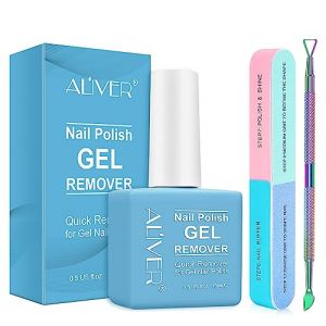 Dissolvant Vernis Semi Permanent, Magic Remover Semi Permanent avec un Bloc Polissoir Ongles un Grattoir &agrave; Cuticules, Disolvant a Ongles Semi Permanent -Retrait Facile et Rapide du Vernis &agrave; Ongles Gel (HUALIJIA, neuf)