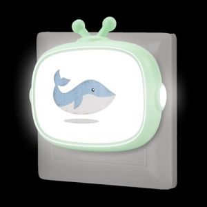 Annmore Veilleuse Bébé Baleine sur Prise Lampe Veilleuse de Nuit Enfant Murale Lumière Bebe Allaitement Cadeau Nouveau-né (Annmore, neuf)