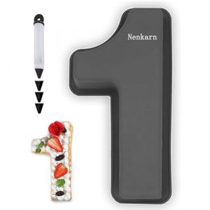 Nenkarn Moule a Gateau Chiffre 1, Moule Number Cake, 25cm Moules Chiffre Cake pour la Pâtisserie, les Anniversaires et les Fêtes, sans BPA, Antiadhésif (Nanxiao Store, neuf)