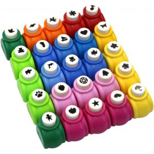 25 perforatrices à papier pour loisirs créatifs Mignonnes, tendance Outil à embossage pour réalisation de cartes, scrapbooking (MSYU_T, neuf)