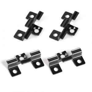SUPAWAY Lot de 100 clips de fixation pour carrelage WPC - 6,5 mm - En acier inoxydable - Pour montage de lames de terrasse en WPC - Zone de serrage 8/9/10 mm - Noir (HUCI, neuf)