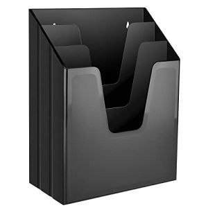 Acrimet Organisateur Vertical à Trois Compartiments pour Dossiers, Trieur de Fichiers (Plastique) (Couleur Noir) (Easy 2 Buy Distributors, neuf)