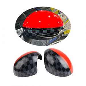 MINI Ext&eacute;rieur Miroir D&eacute;cor, coques de r&eacute;troviseurs lat&eacute;raux pour Mini Cooper One/S/JCW R55 R56 R57 R58 R59 R60 R61 (JCW, S&eacute;rie R Pliage manuel) (UVCANY-EU, neuf)